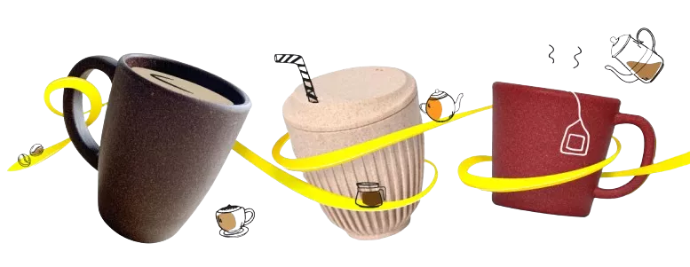 EATlery® Produkt Portfolio - plastikreduzierte, wiederverwendbare Mehrweg Kaffeebecher